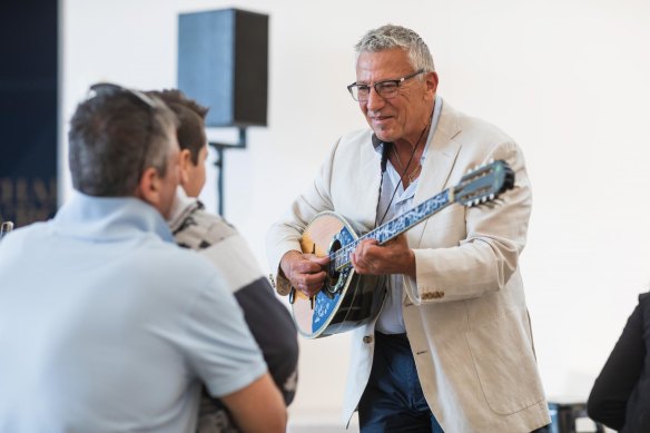 George Bousias has been playing the bouzouki since the age of 15, often performing at The Greek Club.