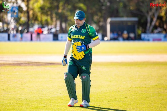 Kamran Akmal playing in the Aussie Cricket League in Melbourne’s south-east.