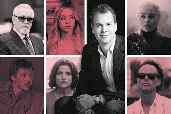 HBO’s Casey Bloys with some of its programming’s biggest stars.