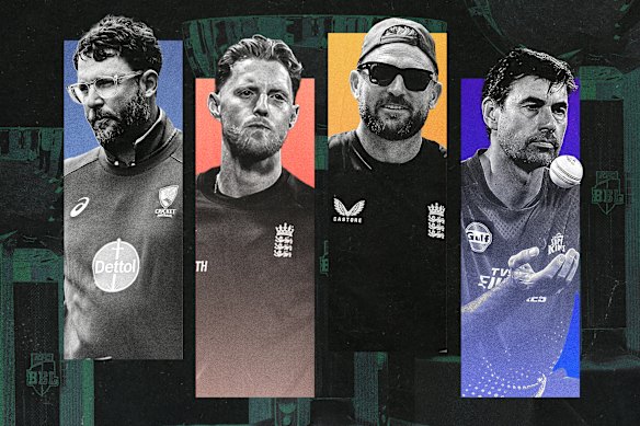 Daniel Vettori, Ben Stokes, Brendon McCullum and Stephen Fleming.