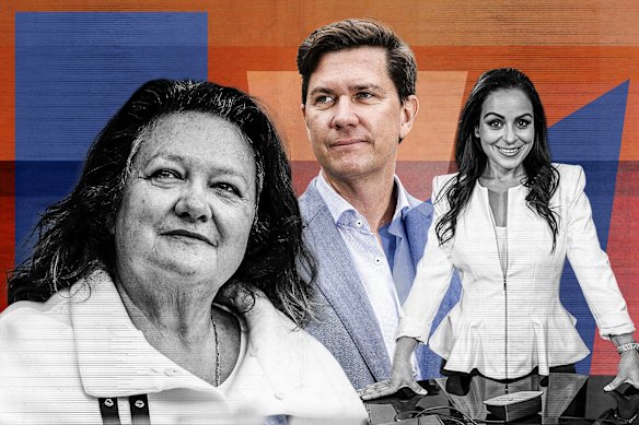 John Hancock has criticised Rita Panahi for her ties to his estranged mother Gina Rinehart. 