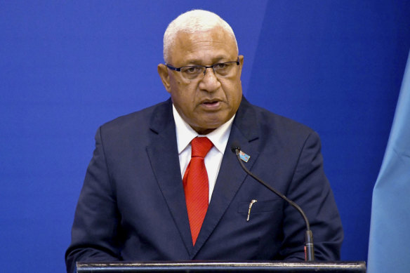 Former Fiji prime minister Frank Bainimarama in 2022.