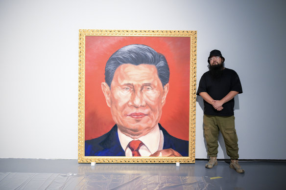 Xi Jinping is squarely in the frame for Chinese-Australian artist Badiucao. 