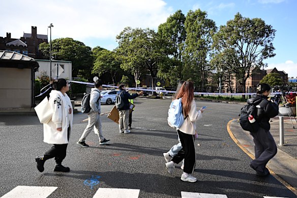 Multiple university buildings were sent into lockdown as police established a crime scene.