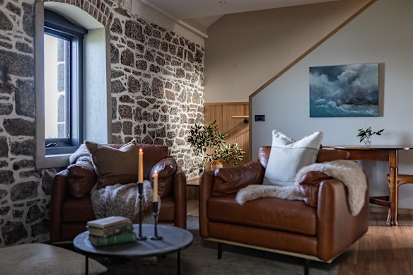 Master stonemason Josh O’Connor spent a year repairing the original walls.