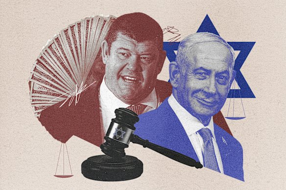 L'uomo d'affari australiano James Packer (a sinistra) e il primo ministro israeliano Benjamin Netanyahu.