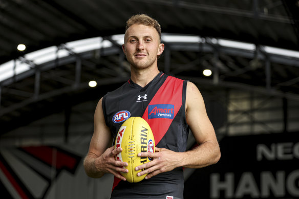 Rhett Montgomerie is living his dream at Essendon.