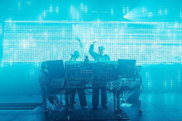 Rick Smith’s vast rig took half an hour to set up. 