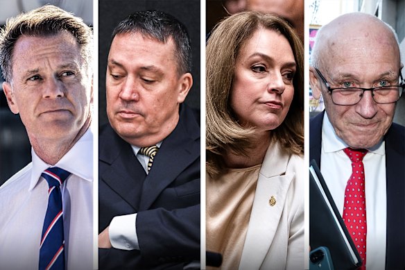 Heated politics: Chris Minns, John Ruddick, Kellie Sloane and Damien Tudehope.