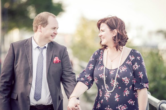 Rebecca Adams and her late first husband Daniel Collins. “I felt pretty ripped off that we … hadn’t had the chance to make the memories together.”