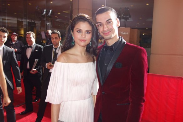 Beau Lamarre-Condon poses with Selena Gomez in 2016.