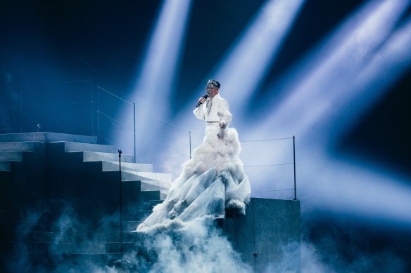 Australia’s Sheldon Riley at the Eurovision Song Contest final.