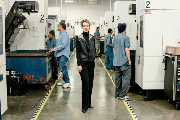 Irregularities: Company founder Elizabeth Holmes at a Theranos lab in 2015.