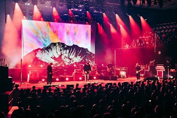 Mogwai in action at the Sydney Opera House Concert Hall for Vivid Live. 