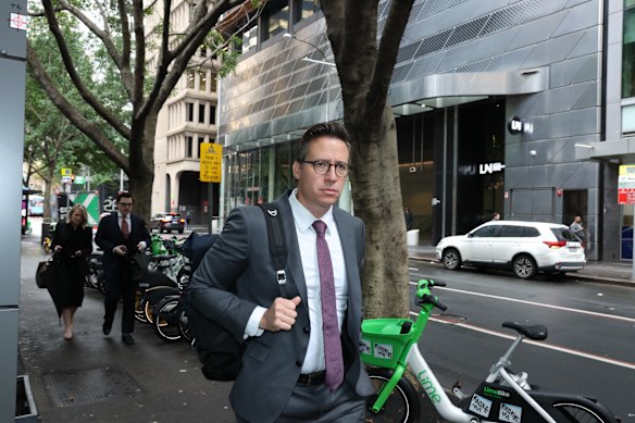 Valiant Richey, global head of partnerships, elections and market integrity at TikTok, arrives at the royal commission on Tuesday.