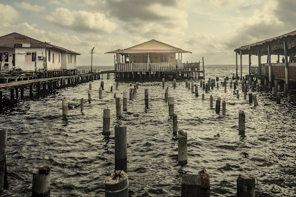 Stilt houses on Lake Maracaibo, first built by the area’s Indigenous people,  inspired Europeans to name the region Little Venice, or Venezuela, in Spanish centuries ago.   