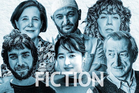 Look forward to new books by (front from left) John Morrissey, Asako Yuzuki and Julian Barnes plus (back from left) Ann Patchett, Michael Mohammed Ahmad and Jennette McCurdy.