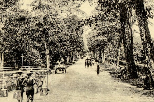 Orchard Road in the late 1800s.