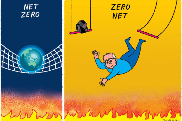 Jim Pavlidis took home the award for best cartoon with “Net Zero, Zero Net”.