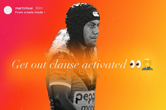 Jarome Luai and his father’s Instagram post.