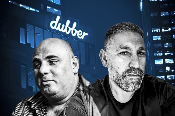John Khoury (left) and Mohammed “Mo” Abou-Eid feature in a secret report that digs into how ASX-listed company Dubber lost $26.6 million in cash. 