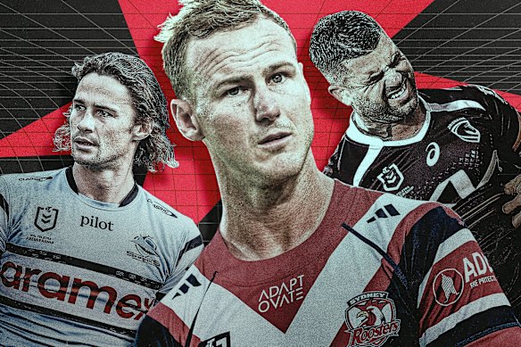 Under the pump already: Star halves Nicho Hynes, Daly Cherry-Evans and Adam Reynolds.