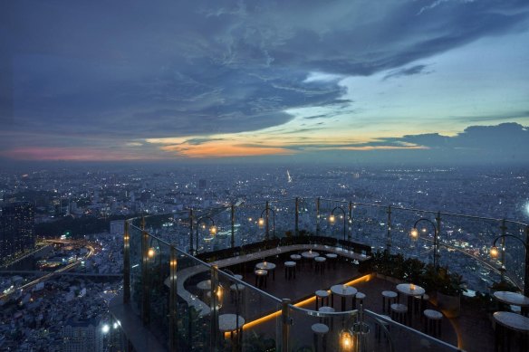 Sky-high buzz: Blank Sky Lounge on level 75-76 of the Landmark 81 high-rise.