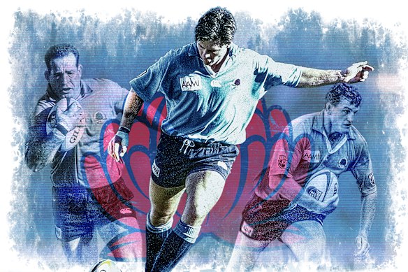 Class of 96: Waratahs David Campese, Matt Burke and Tim Gavin.