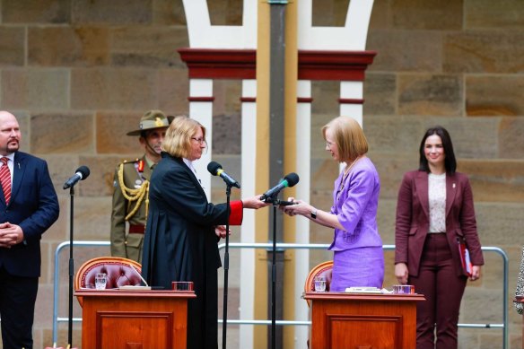 Dr Jeannette Young has been sworn in as the 27th Governor of Queensland.