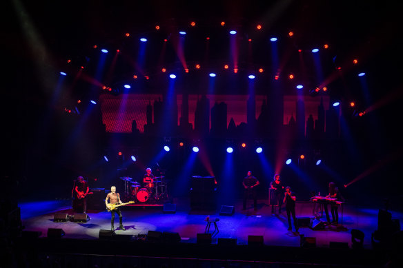 An Englishman with his temporary New York backdrop: Sting in Sydney.