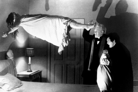 Linda Blair, Max von Sydow and Jason Miller in The Exorcist.