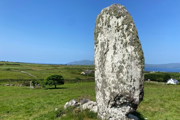 One of the four Eightercua stones, dating to 1200BC, on the Ring of Kerry.