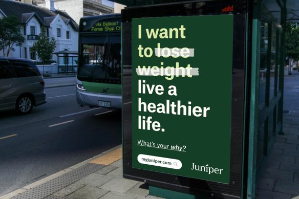 Juniper artwork of its weight loss ads, published to its Facebook page.