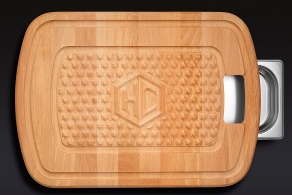 The HexClad hybrid two-sided cutting board.