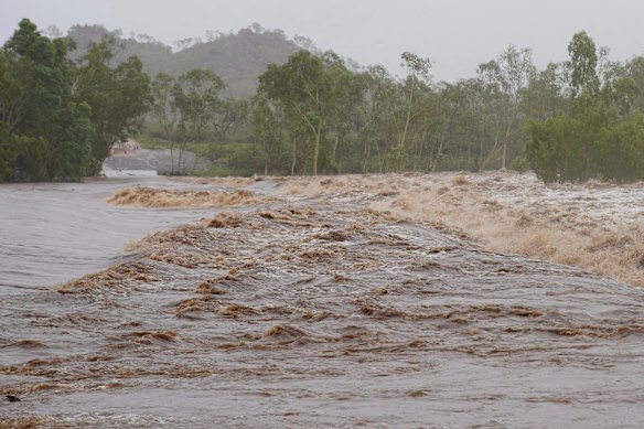 Some inland areas of northern Queensland have recorded their entire average annual rainfall since Christmas.