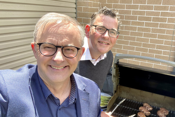 Anthony Albanese and Daniel Andrews have not yet appeared together on the campaign trail.