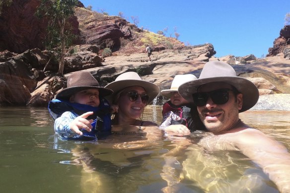 The Zavros family had been travelling across Australia in their van. 