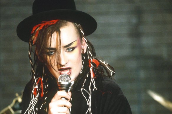Comma conundrum: Boy George wonders how to sell a contradiction.