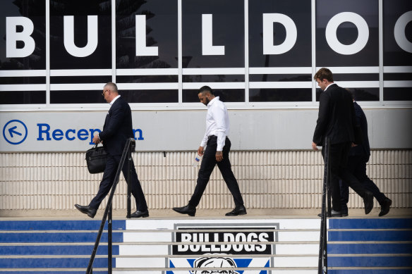 Josh Addo-Carr unsuccessfully pleaded his case to the Bulldogs board at Belmore.