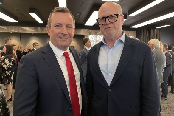 Former Niche Living director Paul Bitdorf (right) with former WA Premier Mark McGowan.