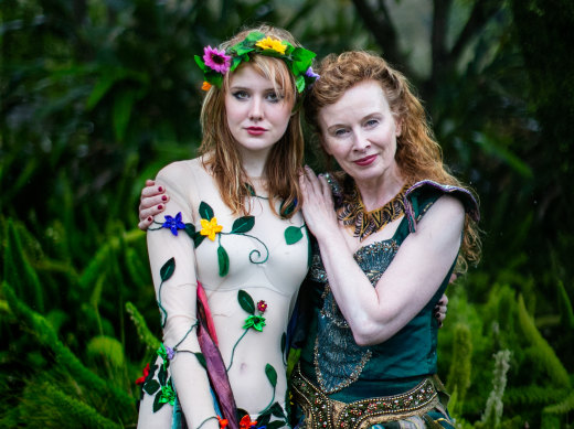 Alison Whyte and daughter Milly in A Midsummer Nights Dream. 