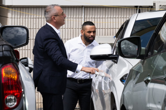 Josh Addo-Carr leaves Belmore after Thursday’s meeting.