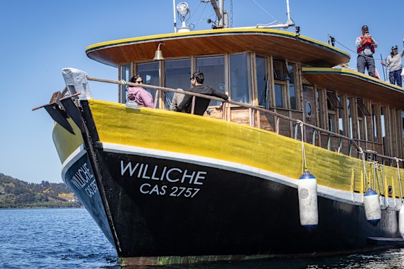 Williche, the resort’s private wooden boat.