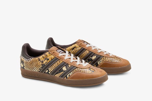 Wales Bonner x Adidas “Gazelle” sneakers are Ellison’s preferred casual footwear.