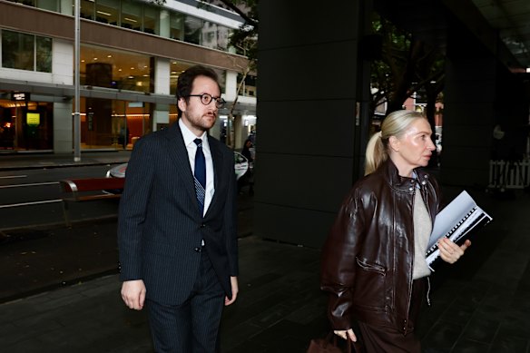 Zachary Hecht, TikTok’s global head of policy, trust and safety, arriving at the royal commission on Tuesday. 