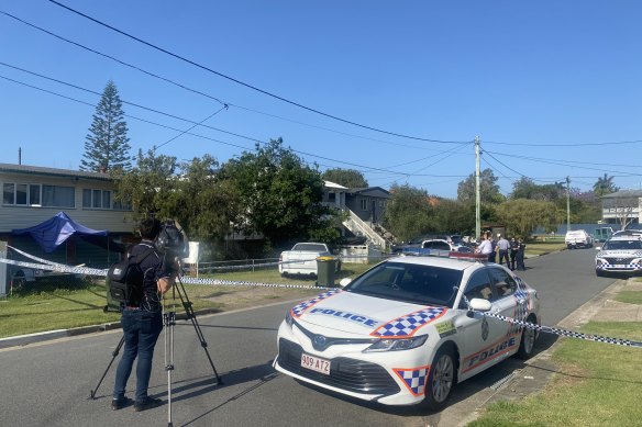 Police investigate after a man was found dead at a Cannon Hill residence on Friday afternoon.