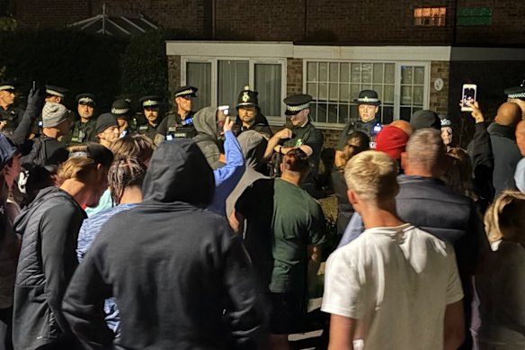 An image of the disturbance on Wednesday night posted by Reform UK councillor Scott Hussey.