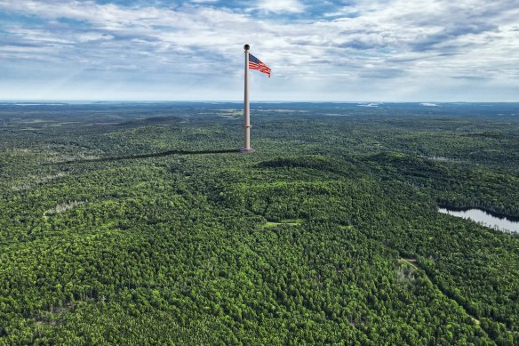 A rendering of a proposed world’s tallest flagpole in Maine. 