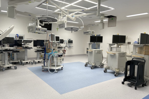 One of the four empty operating theatres at Children’s Hospital Westmead.