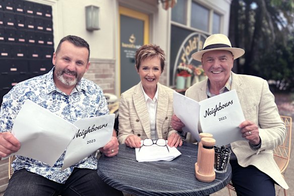 Ryan Moloney, Jackie Woodburne and Alan Fletcher returned to Neighbours in 2023, after the soap was saved by Amazon. Moloney left the following year.